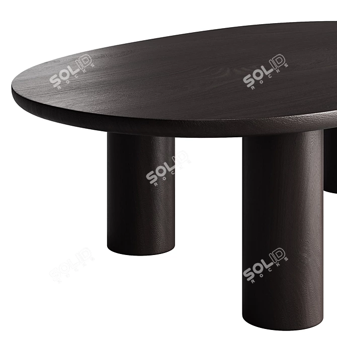 Smoked Oak Coffee Table by Studio Henk 3D model image 9