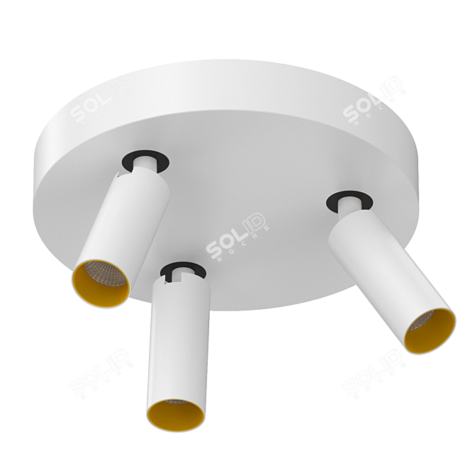 Rotating LED Surface Mount Lights 3D model image 2