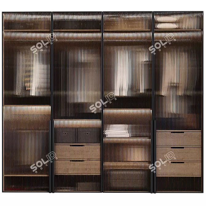 Modern Wardrobe Model for Room 3D model image 1