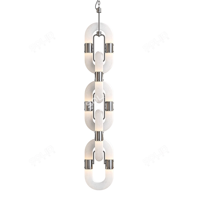 Luminous Interlocking Acrylic Pendant 3D model image 2