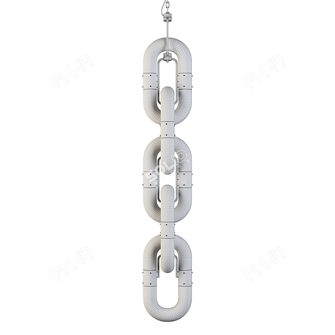 Luminous Interlocking Acrylic Pendant 3D model image 7