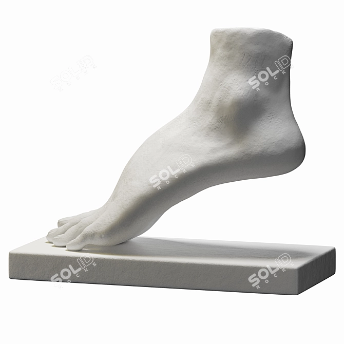 Contemporary Foot Sculpture Art Piece 3D model image 2