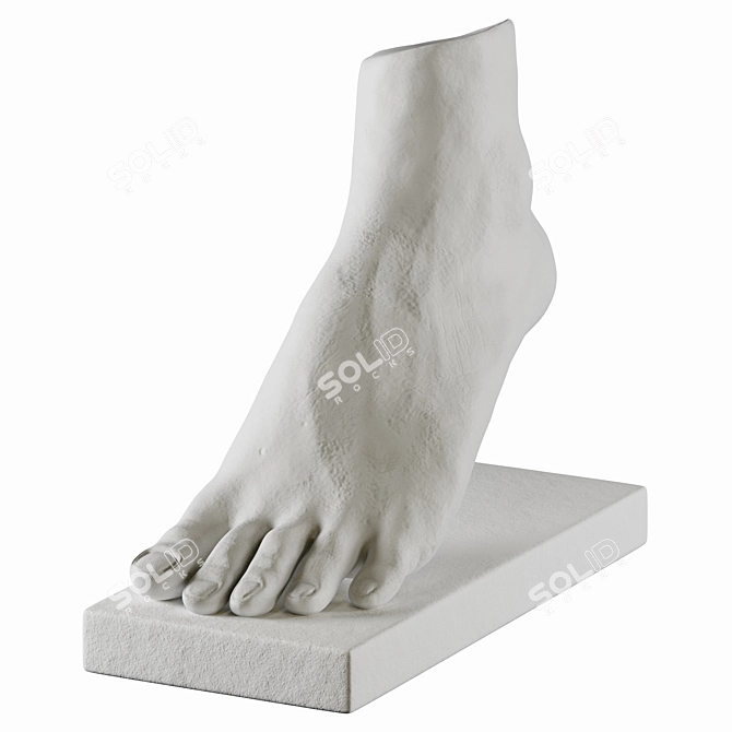 Contemporary Foot Sculpture Art Piece 3D model image 3