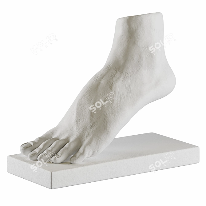 Contemporary Foot Sculpture Art Piece 3D model image 5