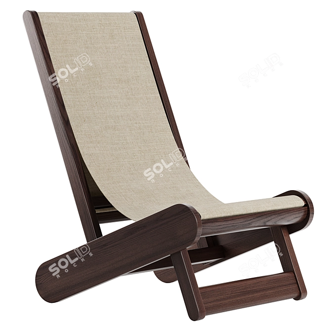 Sleek OBJ Lounge Chair Model 3D model image 1