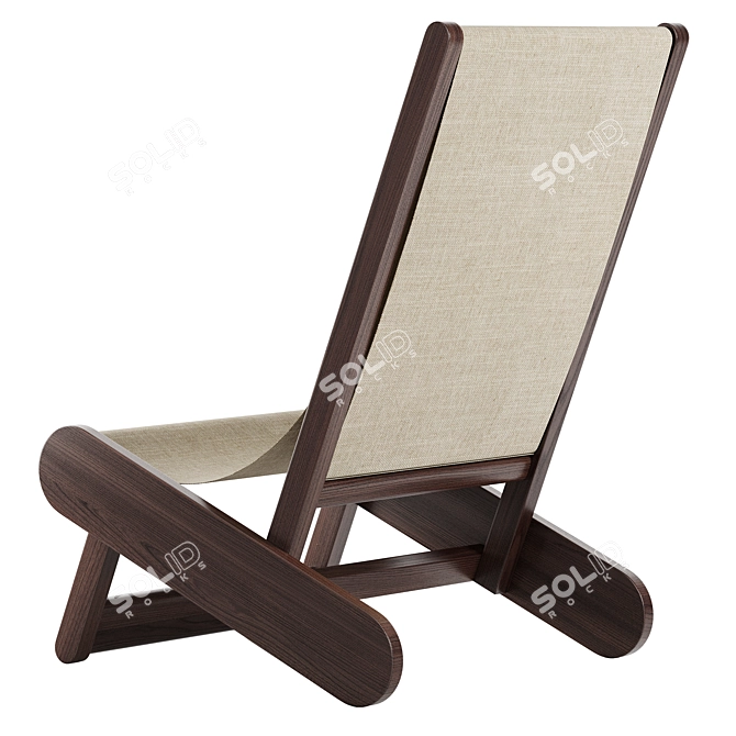 Sleek OBJ Lounge Chair Model 3D model image 2