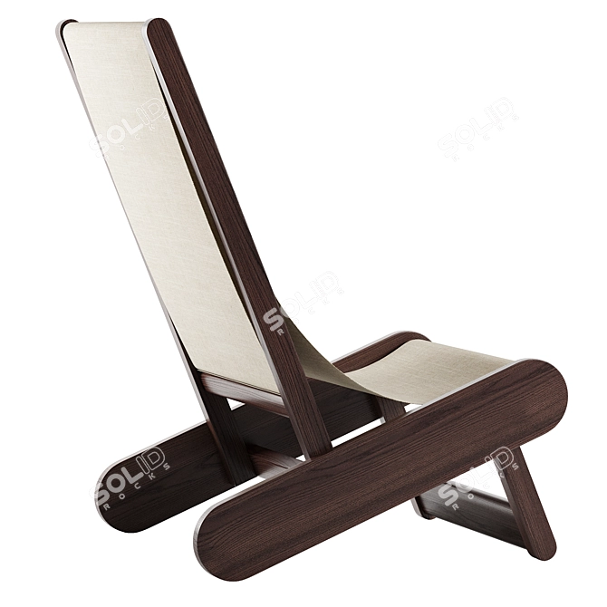 Sleek OBJ Lounge Chair Model 3D model image 3