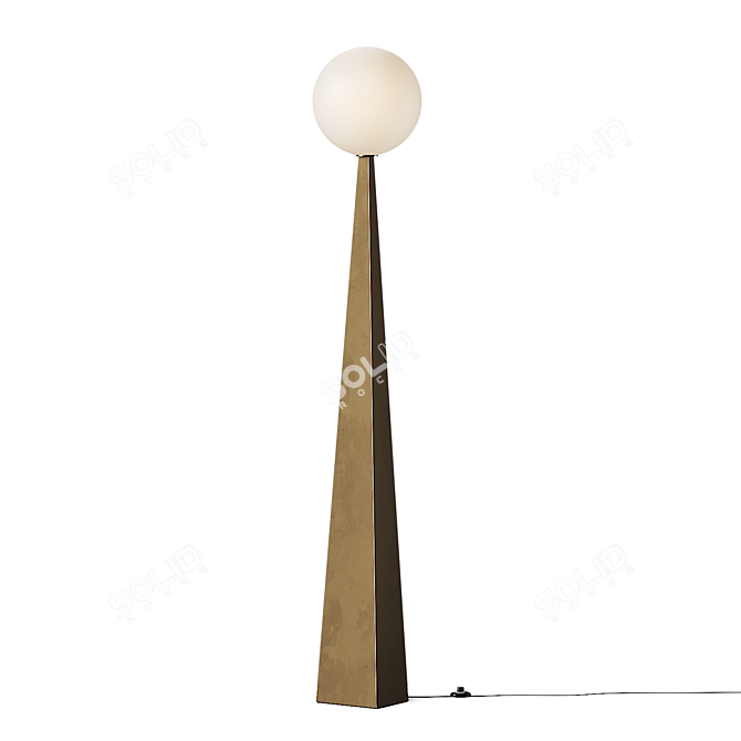 Modern Metal Floor Lamp Kit 3D model image 2