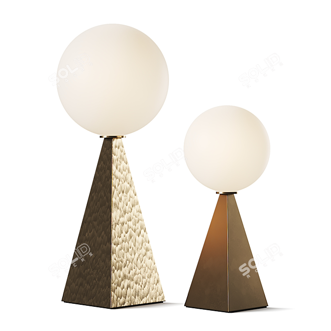 Stillux Glo Metal Table Lamp Set 3D model image 1