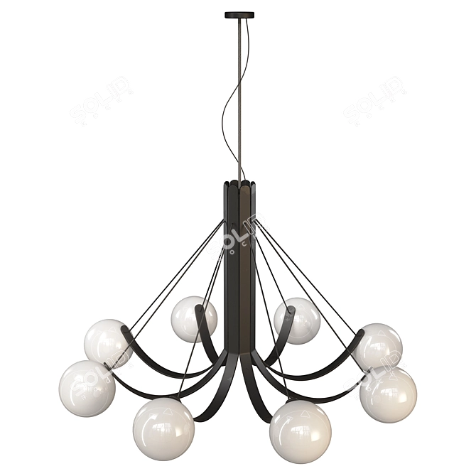 Elegant LUDEN Chandelier: 3D Model 3D model image 2