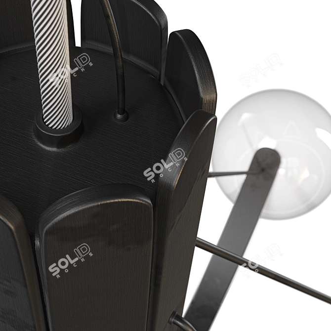 Elegant LUDEN Chandelier: 3D Model 3D model image 3