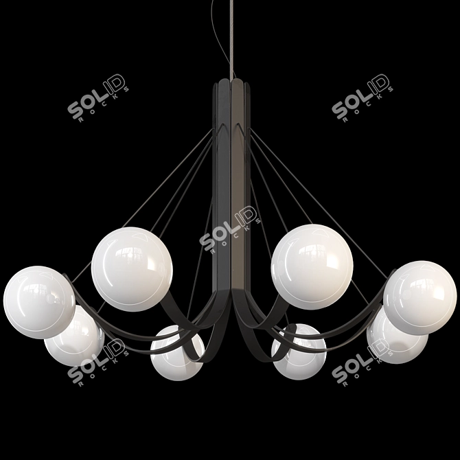 Elegant LUDEN Chandelier: 3D Model 3D model image 5