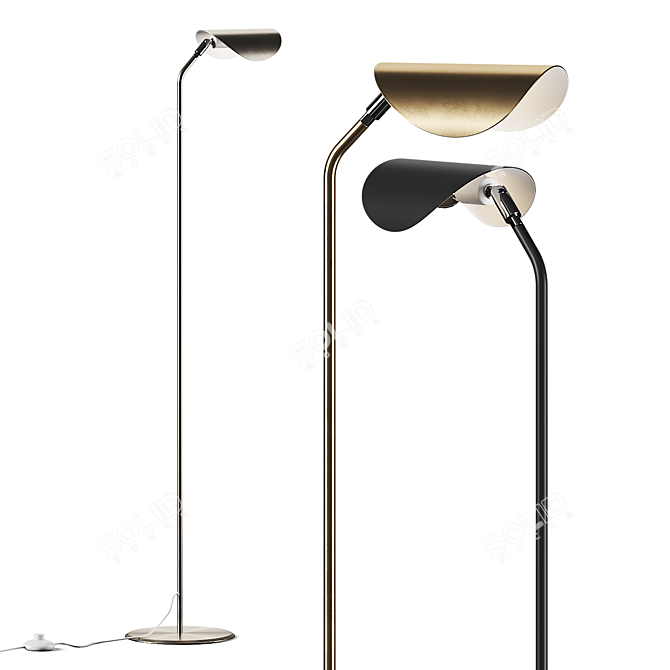 Adjustable Metal Floor Lamp Kit 3D model image 1