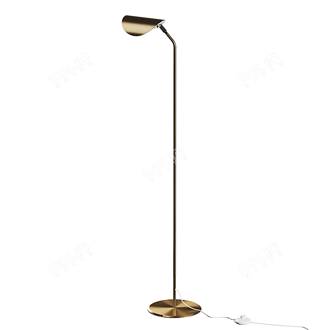 Adjustable Metal Floor Lamp Kit 3D model image 2