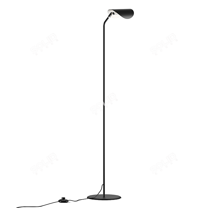 Adjustable Metal Floor Lamp Kit 3D model image 3