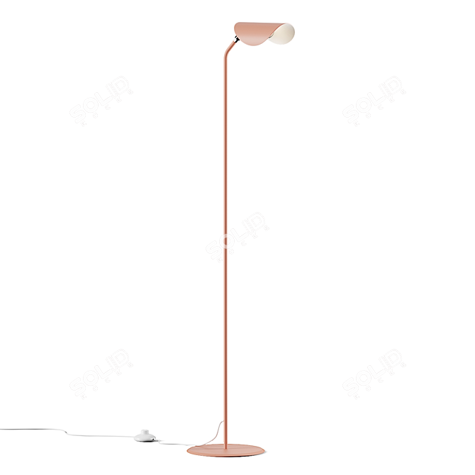 Adjustable Metal Floor Lamp Kit 3D model image 4