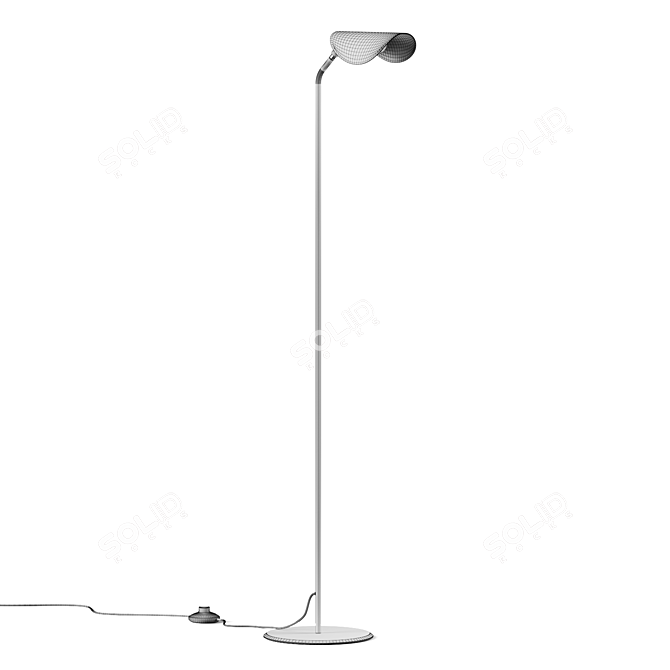 Adjustable Metal Floor Lamp Kit 3D model image 7