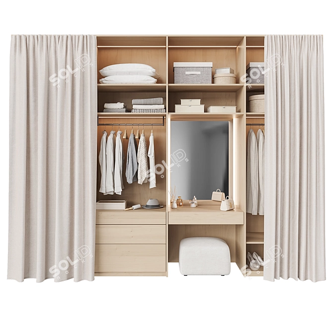 Modern Wardrobe Organizer Kit 3D model image 2