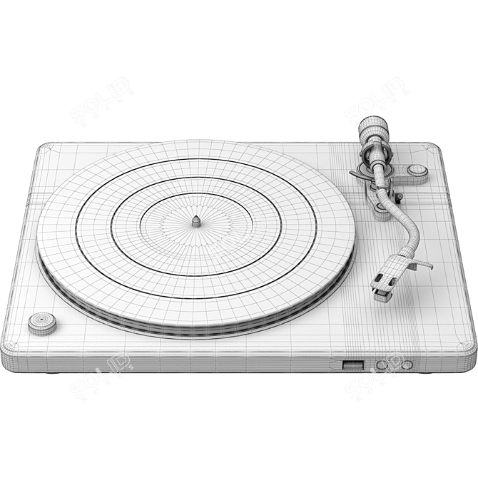 Classic Denon 450USB Turntable 3D model image 7