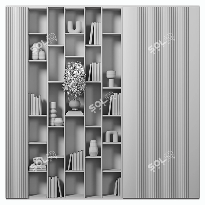 Modular Shelf Cabinet Rack 3D model image 4