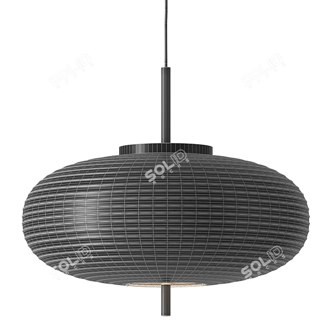 Rice Paper Pendant Lamp Misaki 3D model image 8