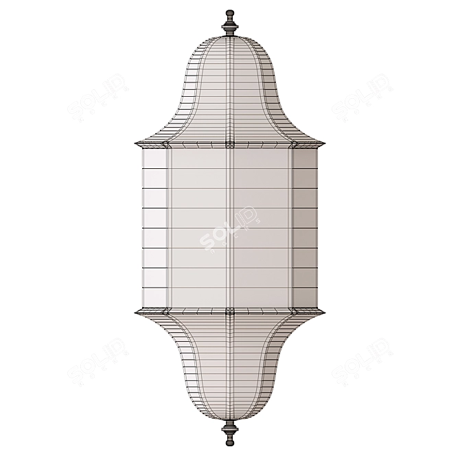 Moroccan Brass Wall Light Shade 3D model image 3