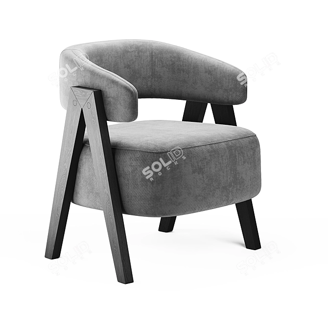 Stylish Poliform Loai Armchair 3D model image 2