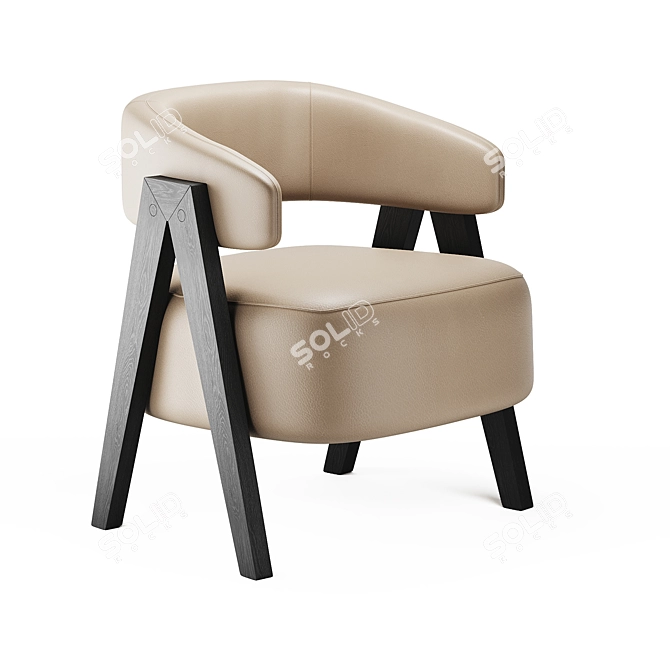 Stylish Poliform Loai Armchair 3D model image 3