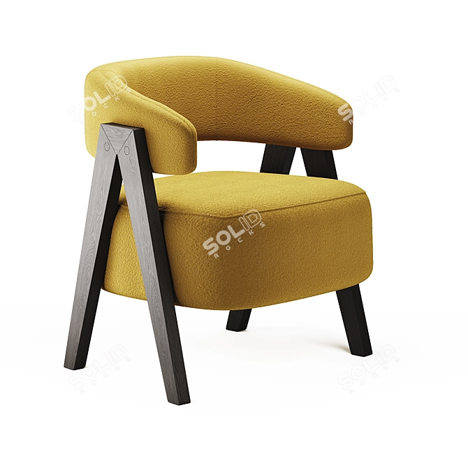 Stylish Poliform Loai Armchair 3D model image 4