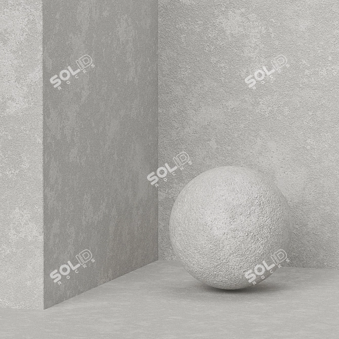 Seamless Decorative Plaster Texture 3D model image 1