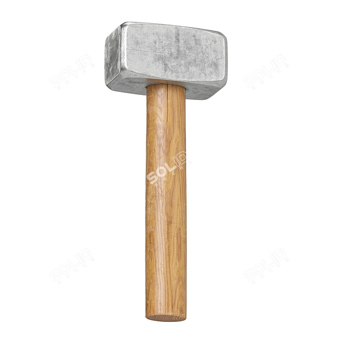 Mini Sledgehammer: Heavy-duty Strike Tool 3D model image 2