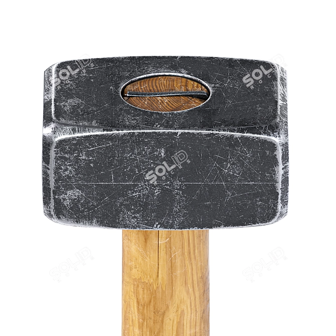 Mini Sledgehammer: Heavy-duty Strike Tool 3D model image 3