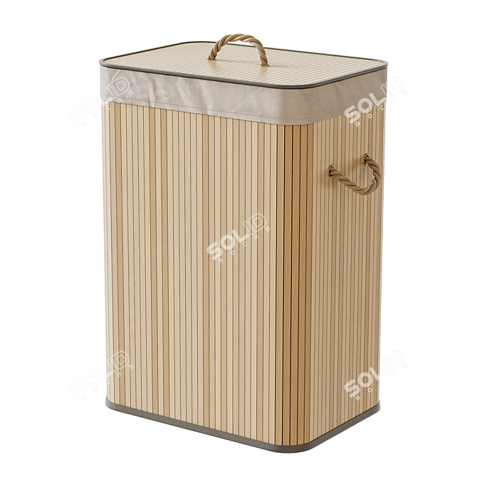 Foldable Laundry Basket 3D model image 3