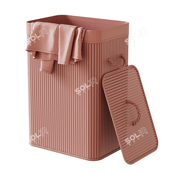 Foldable Laundry Basket 3D model image 4