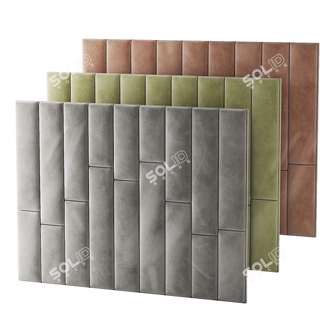 Velvet Soft Decorative Wall Panel 3D model image 1