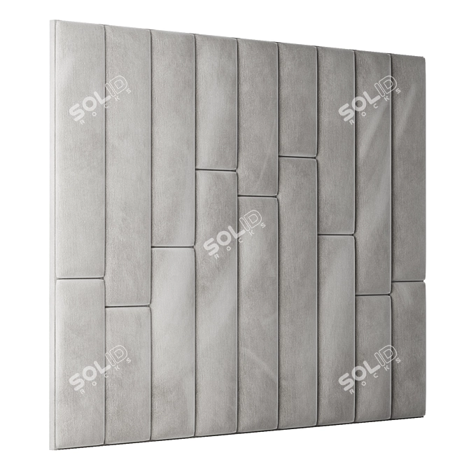 Velvet Soft Decorative Wall Panel 3D model image 2