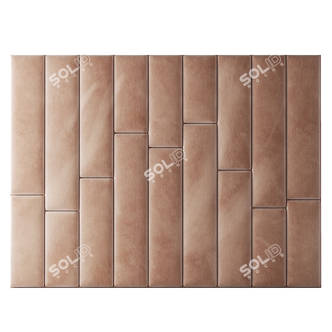 Velvet Soft Decorative Wall Panel 3D model image 5