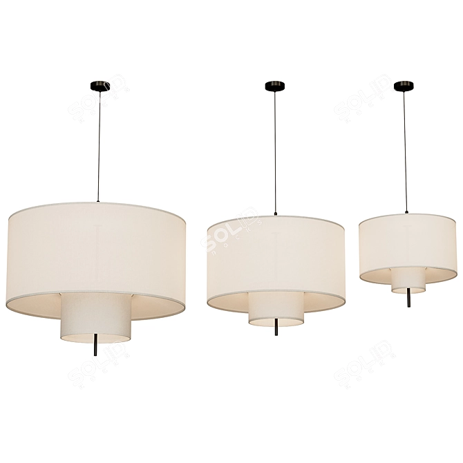 Modern Elegance Pendant Lamp 3D model image 2