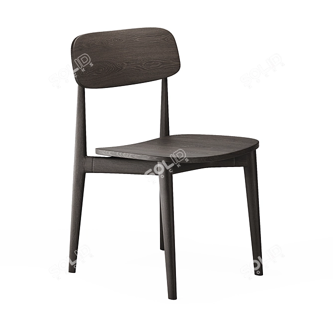 Dual Style Poliform Curve Chair 3D model image 3