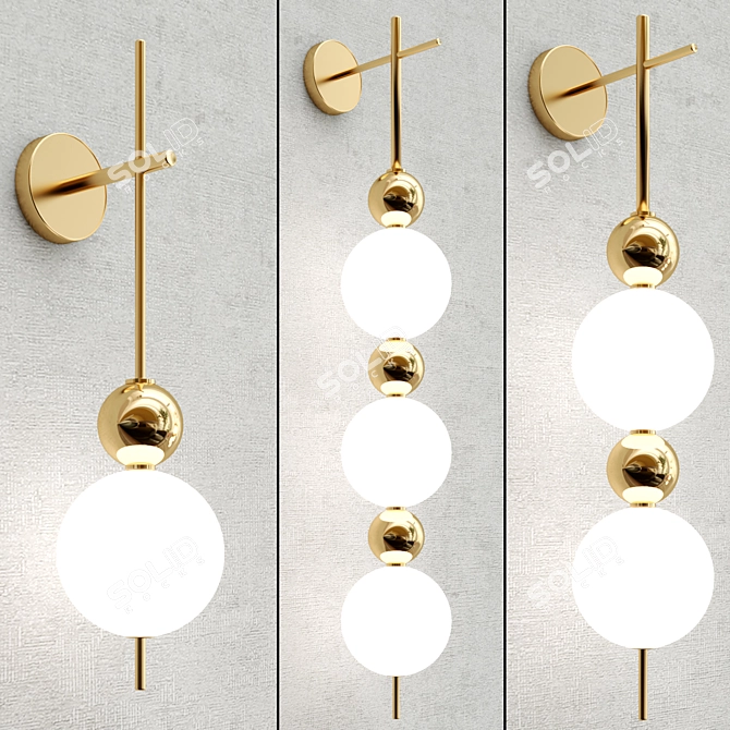 Candied Haws Brass Wall Lamp 3D model image 5