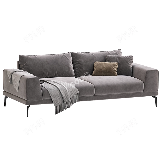  Modern Anthracite Raven Sofa 3D model image 2