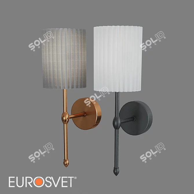 Eurosvet Notturno Fabric Wall Lamp 3D model image 1