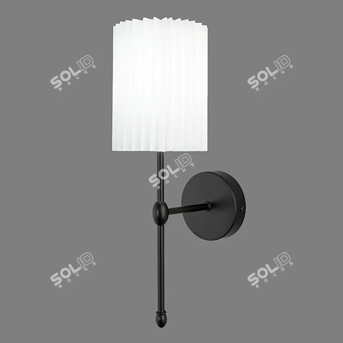 Eurosvet Notturno Fabric Wall Lamp 3D model image 2