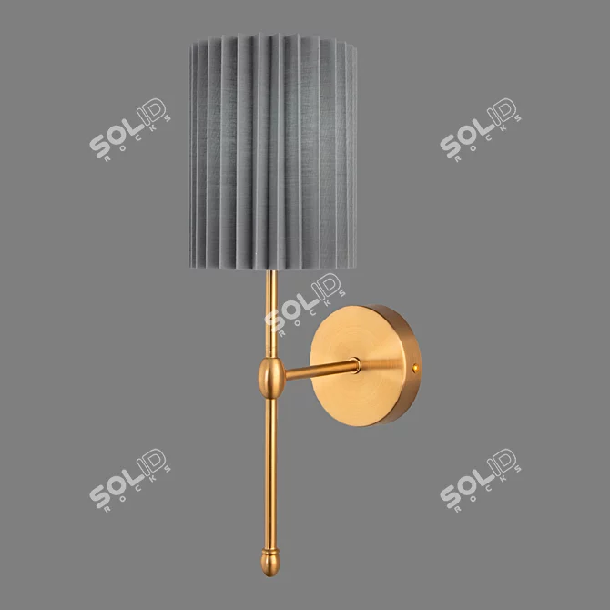 Eurosvet Notturno Fabric Wall Lamp 3D model image 3