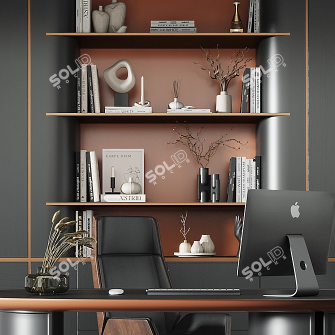 Modern Office Set15 Furniture Kit 3D model image 2