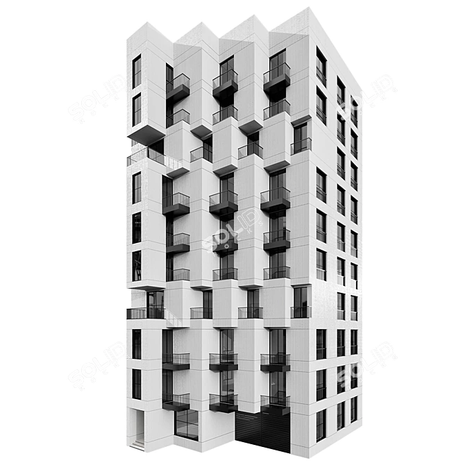 Versatile Multi-Floor Residential Model 3D model image 5