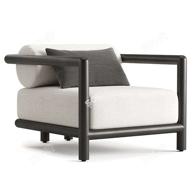 Restoration Hardware Palma Aluminum Lounge Chair 3D model image 1