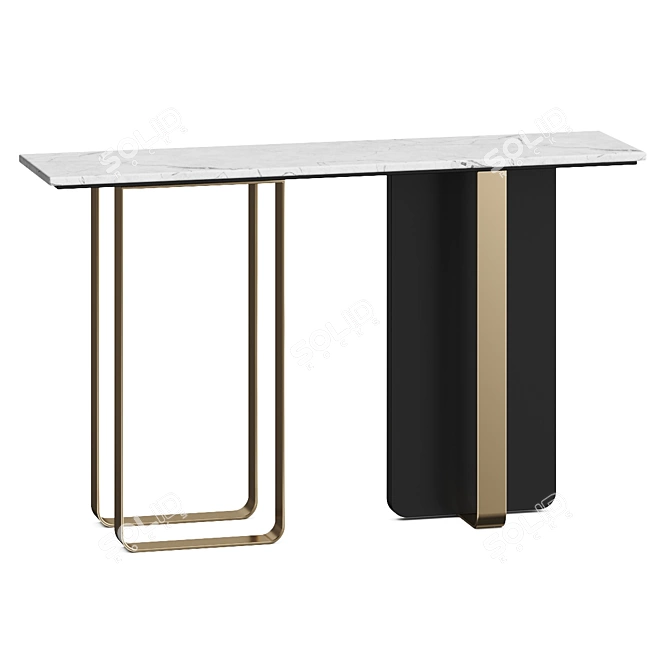 Minimalist Marble Console Table 3D model image 1