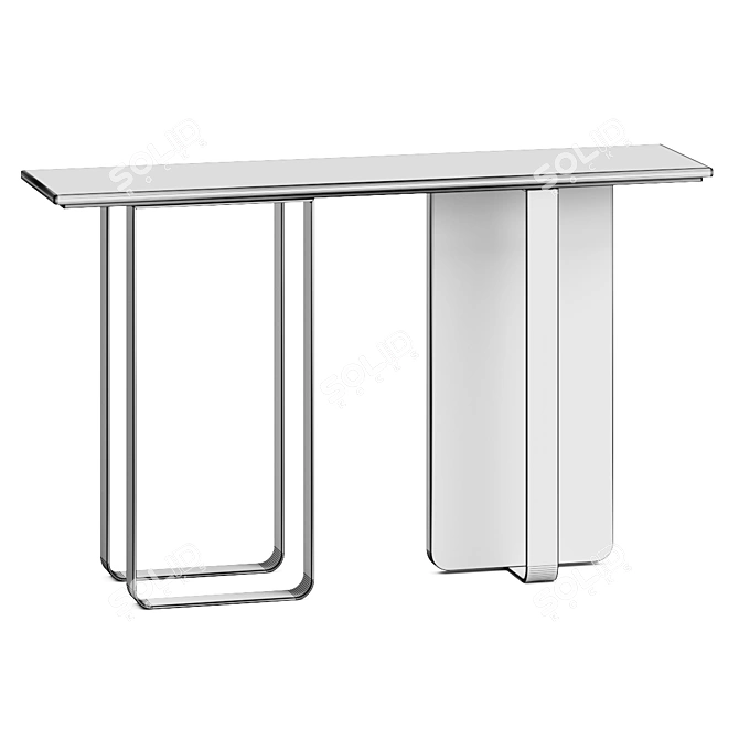 Minimalist Marble Console Table 3D model image 2