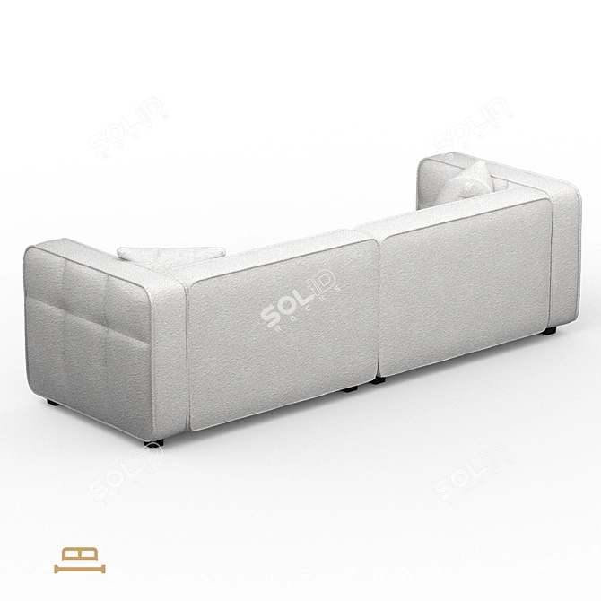 Modern Comfort Cube Sofa Bed 3D model image 5